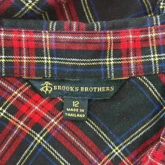 Brooks Brothers Woman’s Size 12 Multicolor Plaid Button Up Shirt - Picture 9 of 12